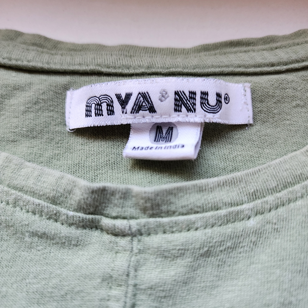 Mya & Nu 100% Cotton Sleeveless Olive Green Top - Picture 6 of 10